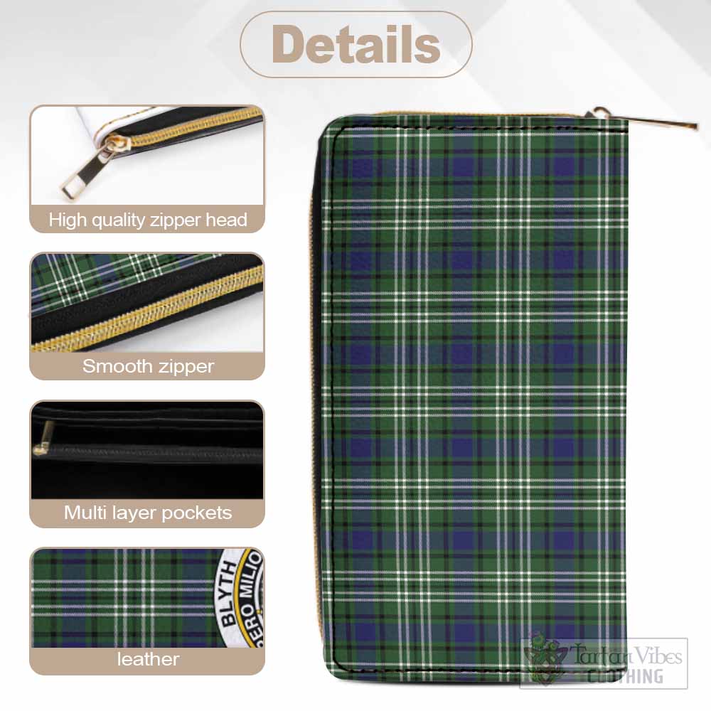 Tartan Vibes Clothing Blyth Tartan Women's Leather Wallet with Family Crest