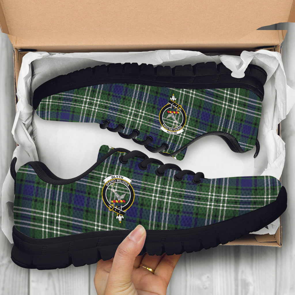 Blyth Tartan Sneakers with Family Crest - Tartan Vibes Clothing