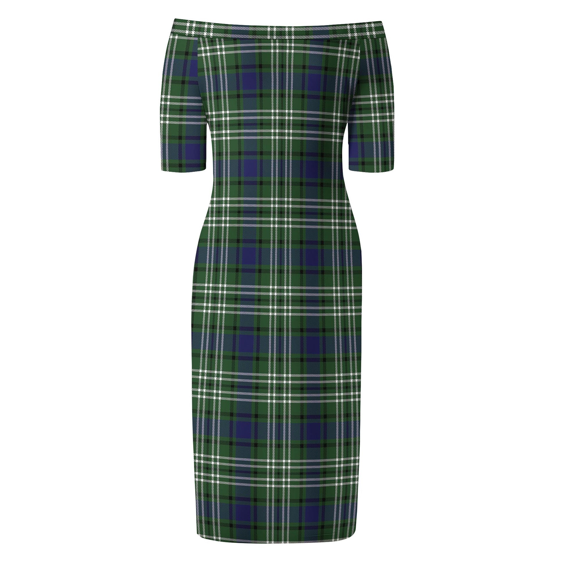 Blyth Tartan Off Shoulder Lady Dress - Tartanvibesclothing