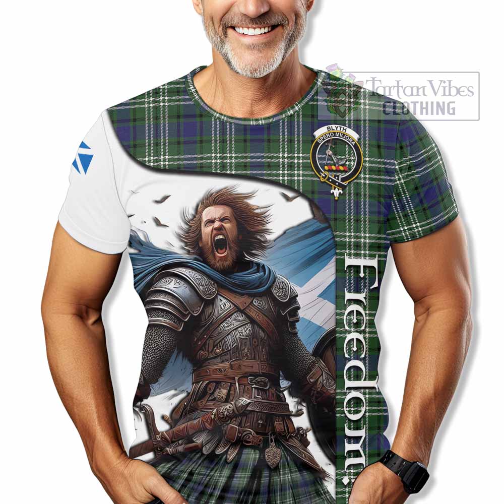 Blyth Crest Tartan T-Shirt Inspired by the Freedom of Scottish Warrior - Tartan Vibes Clothing