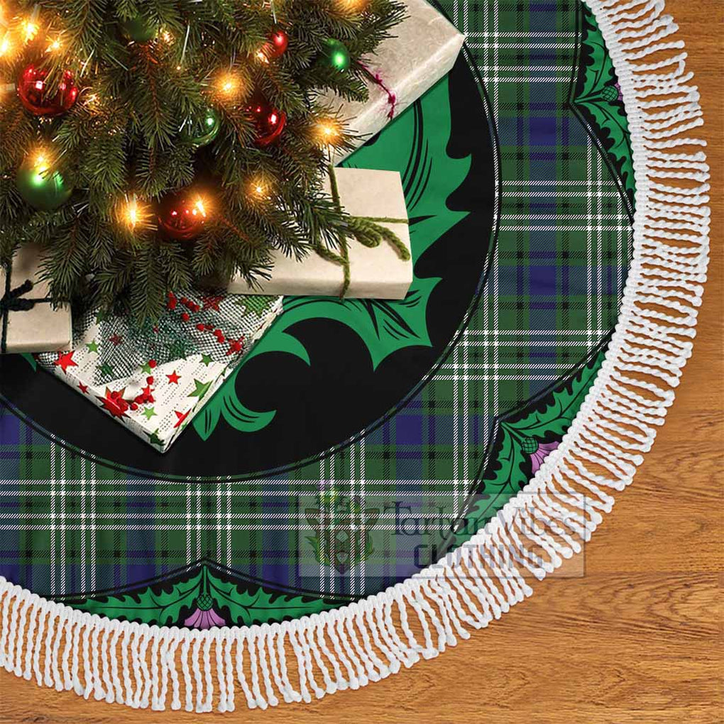 Tartan Vibes Clothing Blyth Tartan Christmas Tree Skirt Scottish Thistle Style