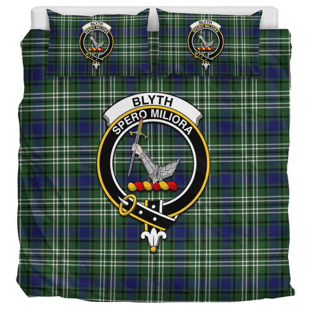 Blyth Tartan Bedding Set with Family Crest UK Bedding Set UK Super King 104*94 inch - Tartan Vibes Clothing