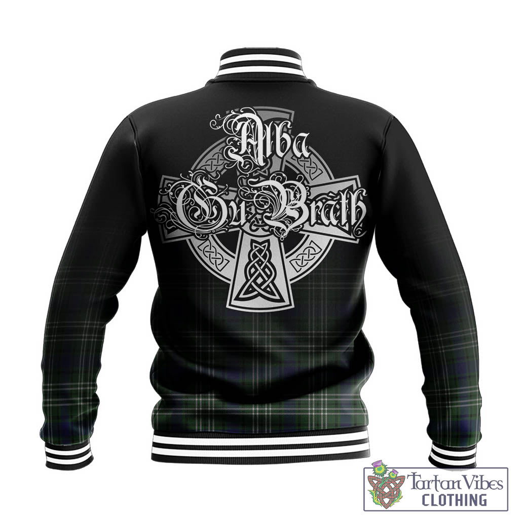 Tartan Vibes Clothing Blyth Tartan Baseball Jacket Featuring Alba Gu Brath Family Crest Celtic Inspired