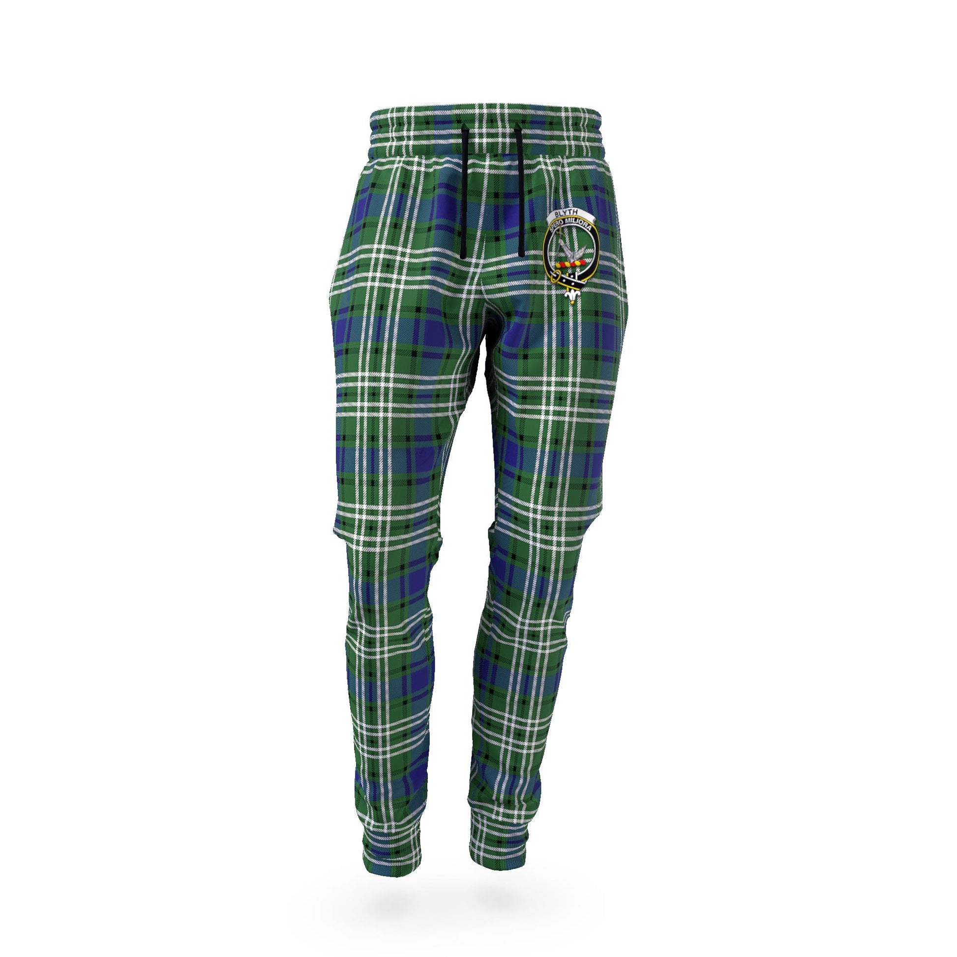 Blyth Tartan Joggers Pants with Family Crest - Tartan Vibes Clothing