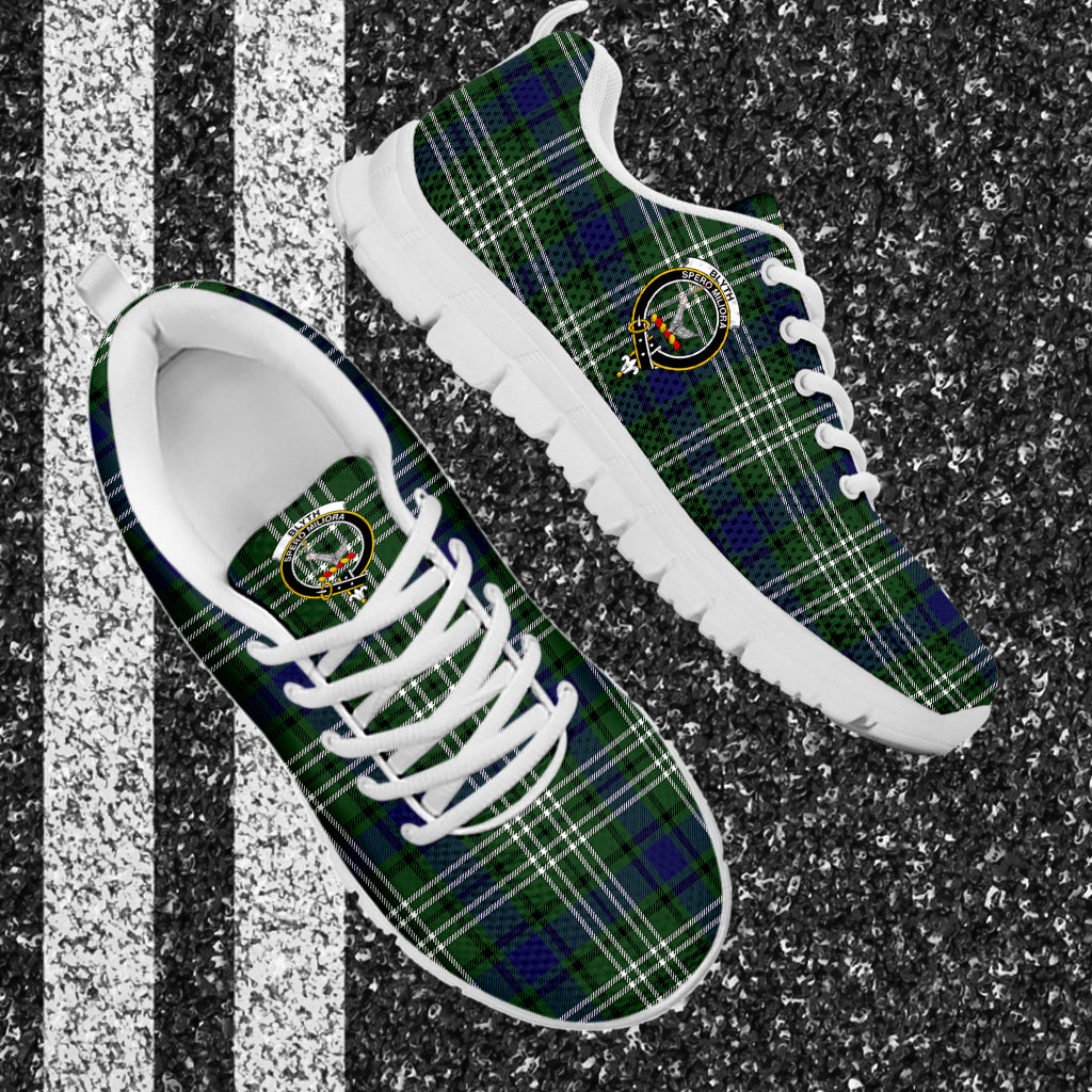 Blyth Tartan Sneakers with Family Crest - Tartan Vibes Clothing