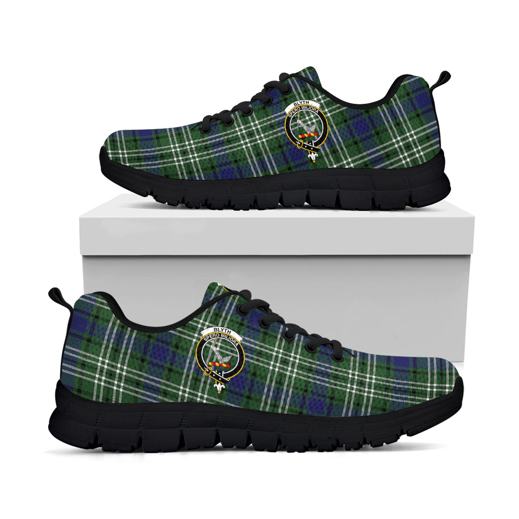 Blyth Tartan Sneakers with Family Crest - Tartan Vibes Clothing