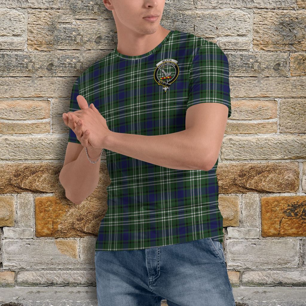 Blyth Tartan T-Shirt with Family Crest - Tartan Vibes Clothing