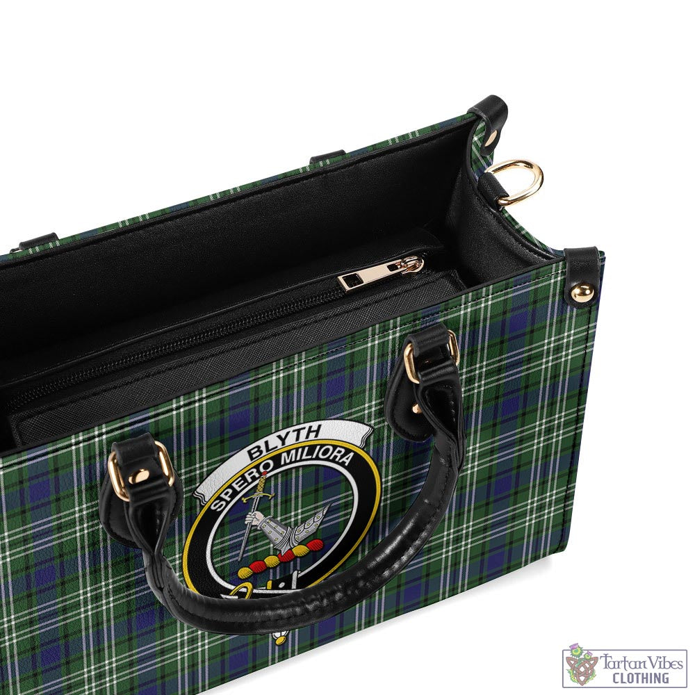 Blyth Tartan Luxury Leather Handbags with Family Crest - Tartan Vibes Clothing