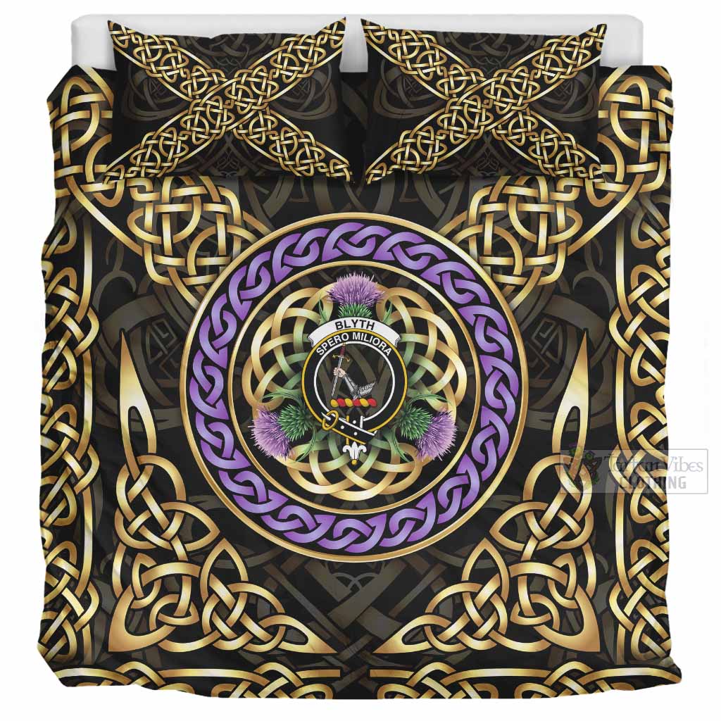 Blyth Clan Crest Bedding Set Celtic Scottish Thistle
