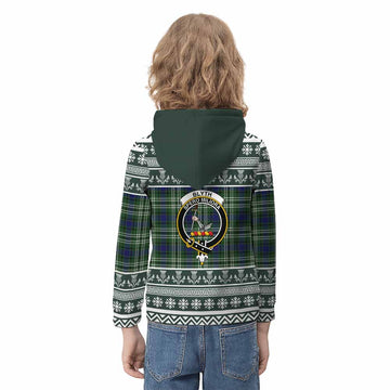 Blyth Clan Tartan Christmas Kid Hoodie with Family Crest - Tartan Vibes Clothing