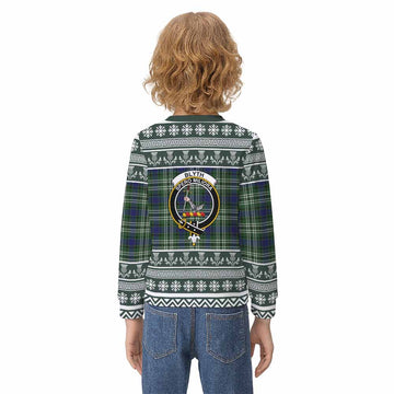 Blyth Clan Tartan Christmas Kid Ugly Sweatshirt with Family Crest - Tartan Vibes Clothing