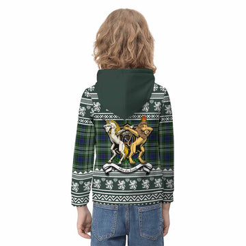Blyth Clan Tartan Crest Christmas Kid Hoodie Coat of Arms Funny Style - Tartan Vibes Clothing
