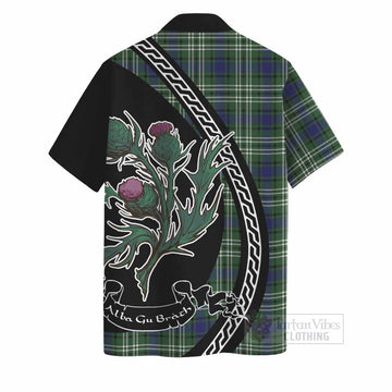 Blyth Family Crest Tartan Hawaiian Shirt Alba Thistle Inspired - Tartan Vibes Clothing