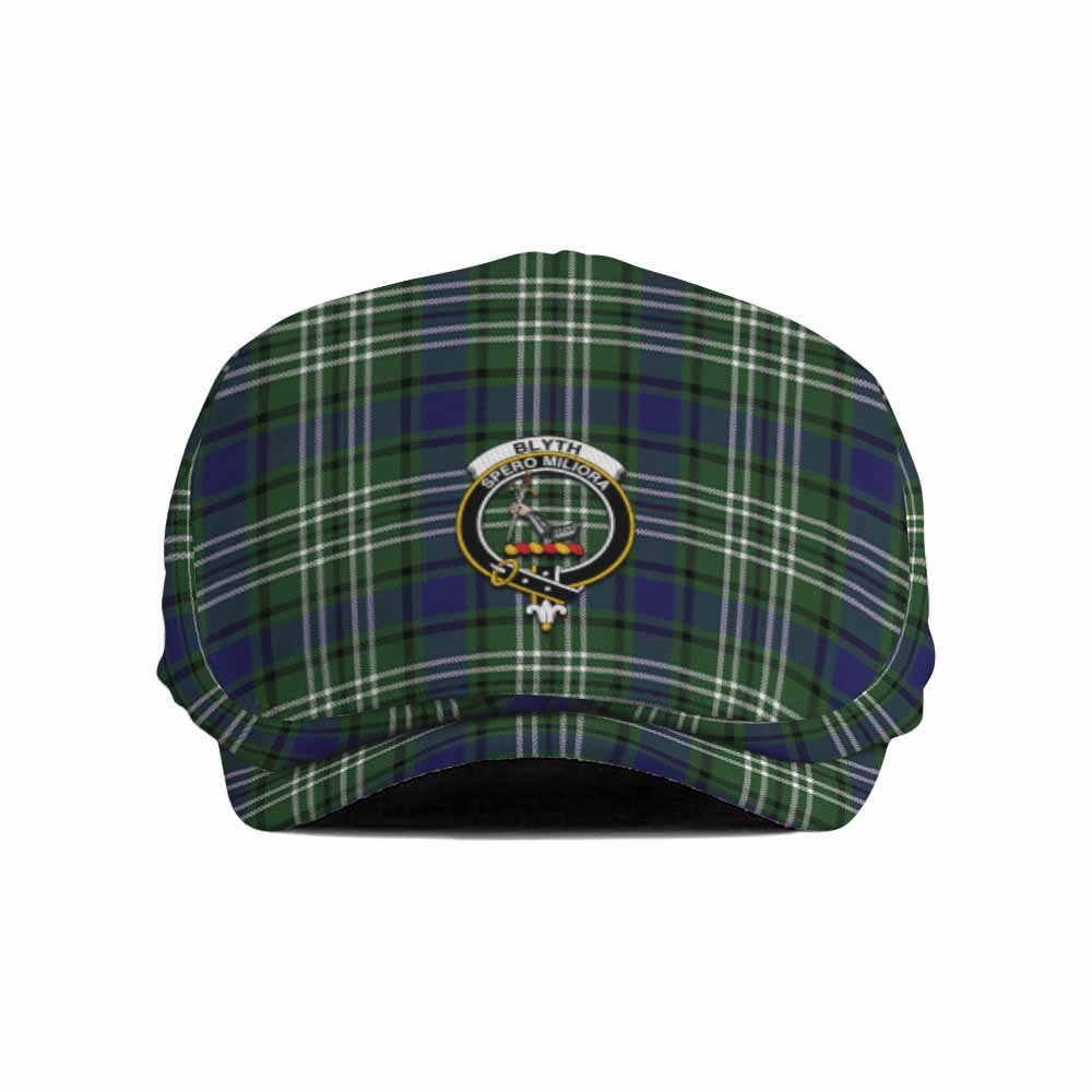 Blyth Family Crest Tartan Jeff Cap, Tartan Flat Cap