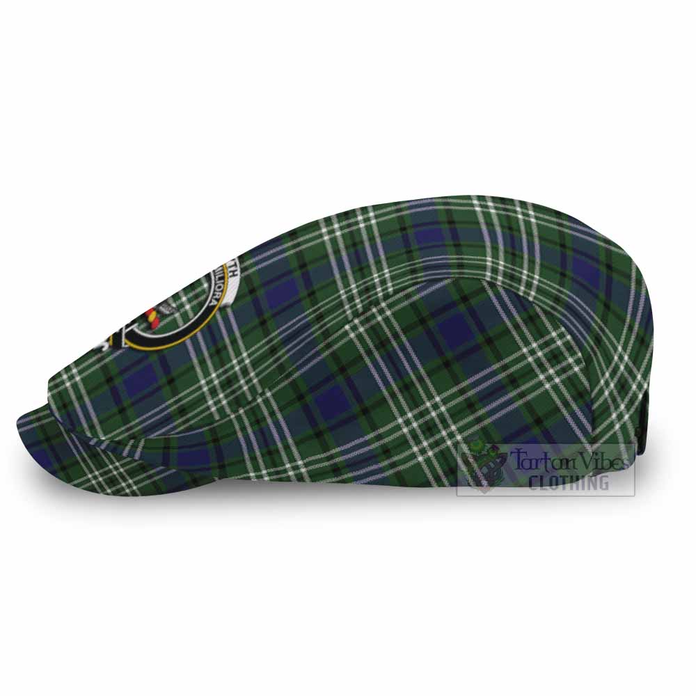 Blyth Family Crest Tartan Jeff Cap, Tartan Flat Cap