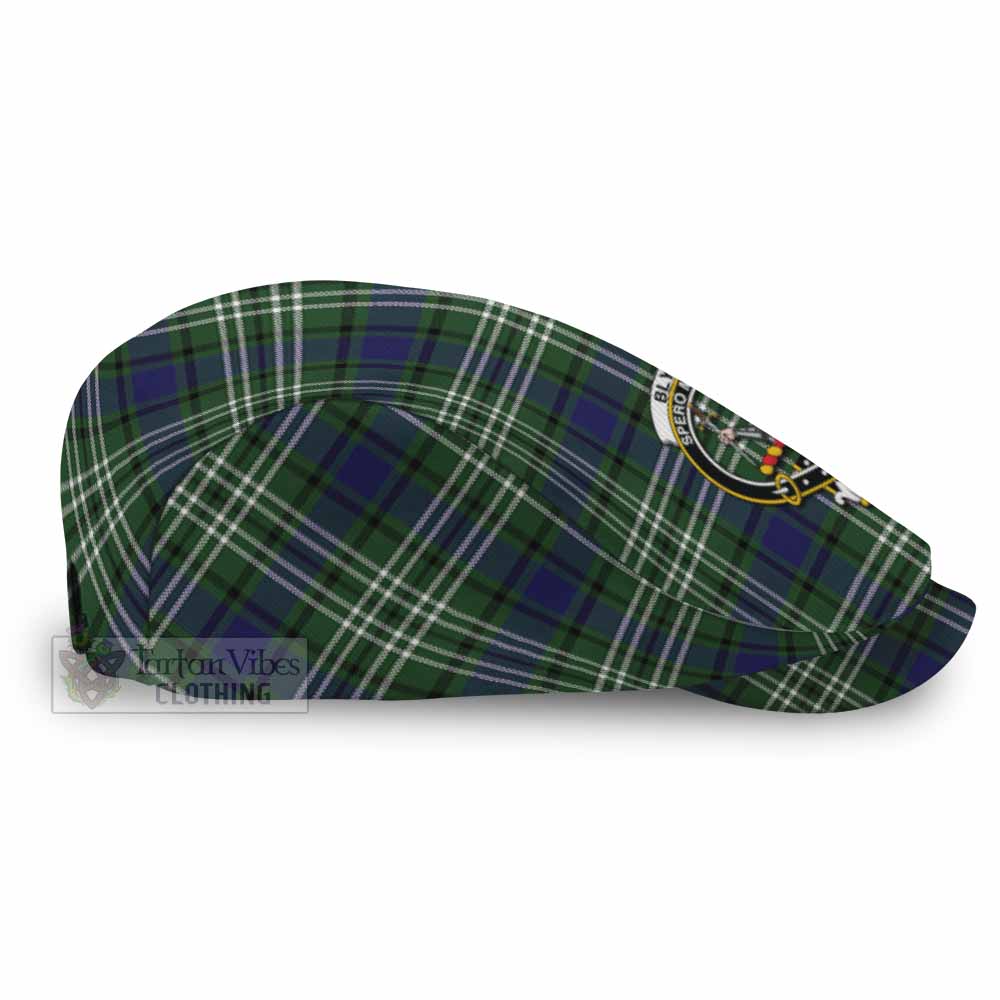 Blyth Family Crest Tartan Jeff Cap, Tartan Flat Cap