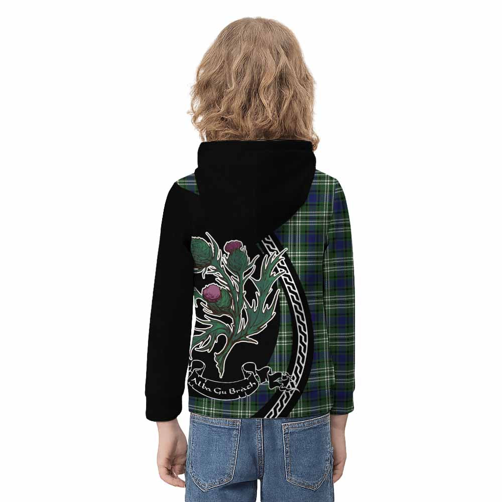 Blyth Family Crest Tartan Kid Hoodie Alba Thistle Inspired - Tartan Vibes Clothing