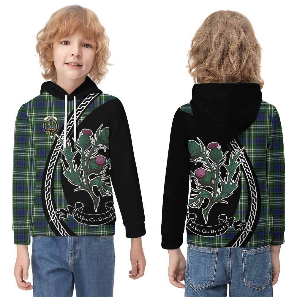 Blyth Family Crest Tartan Kid Hoodie Alba Thistle Inspired - Tartan Vibes Clothing