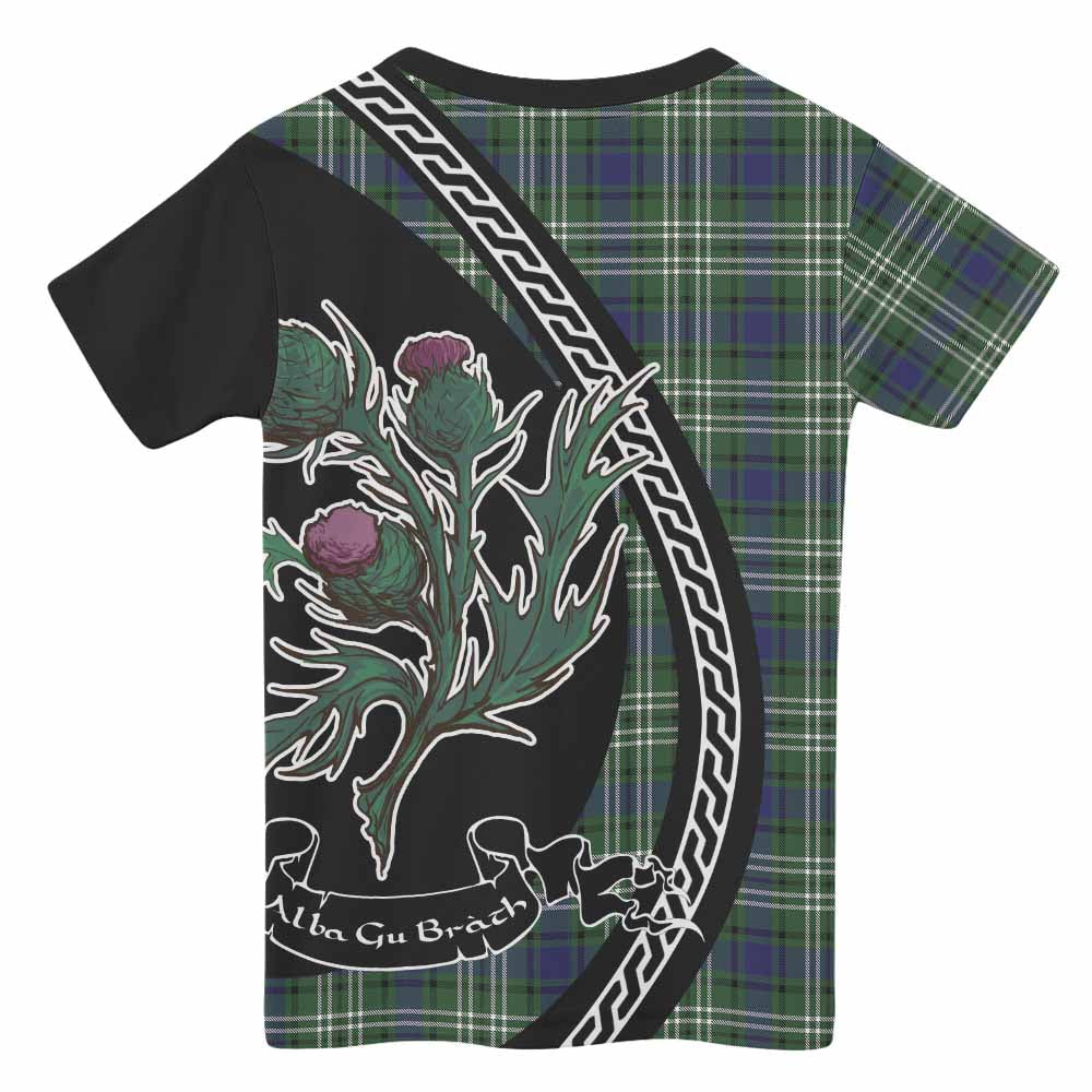 Blyth Family Crest Tartan Kid T-shirt Alba Thistle Inspired - Tartan Vibes Clothing