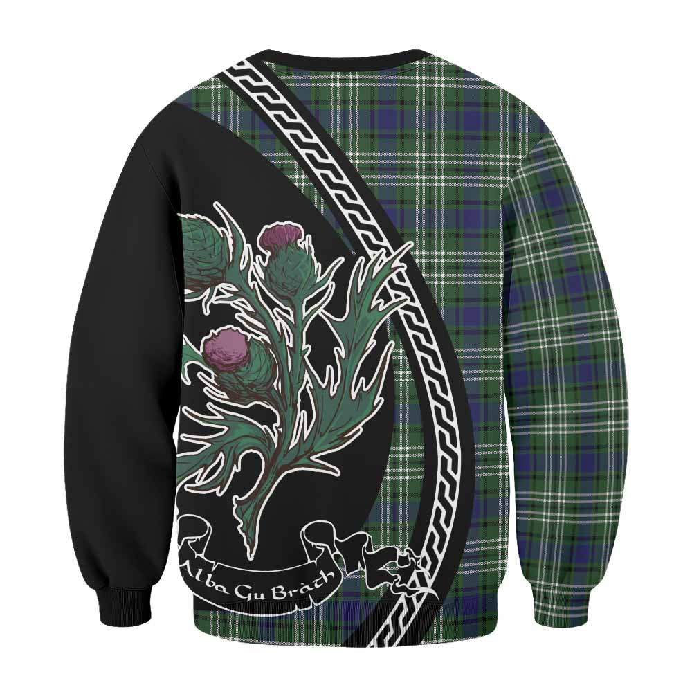 Blyth Family Crest Tartan Sweatshirt Alba Thistle Inspired - Tartan Vibes Clothing