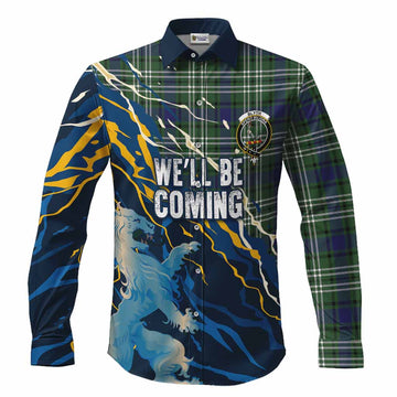 Blyth Scotland Tartan Long Sleeve Button Shirts WC2026 Football - We'll Be Coming