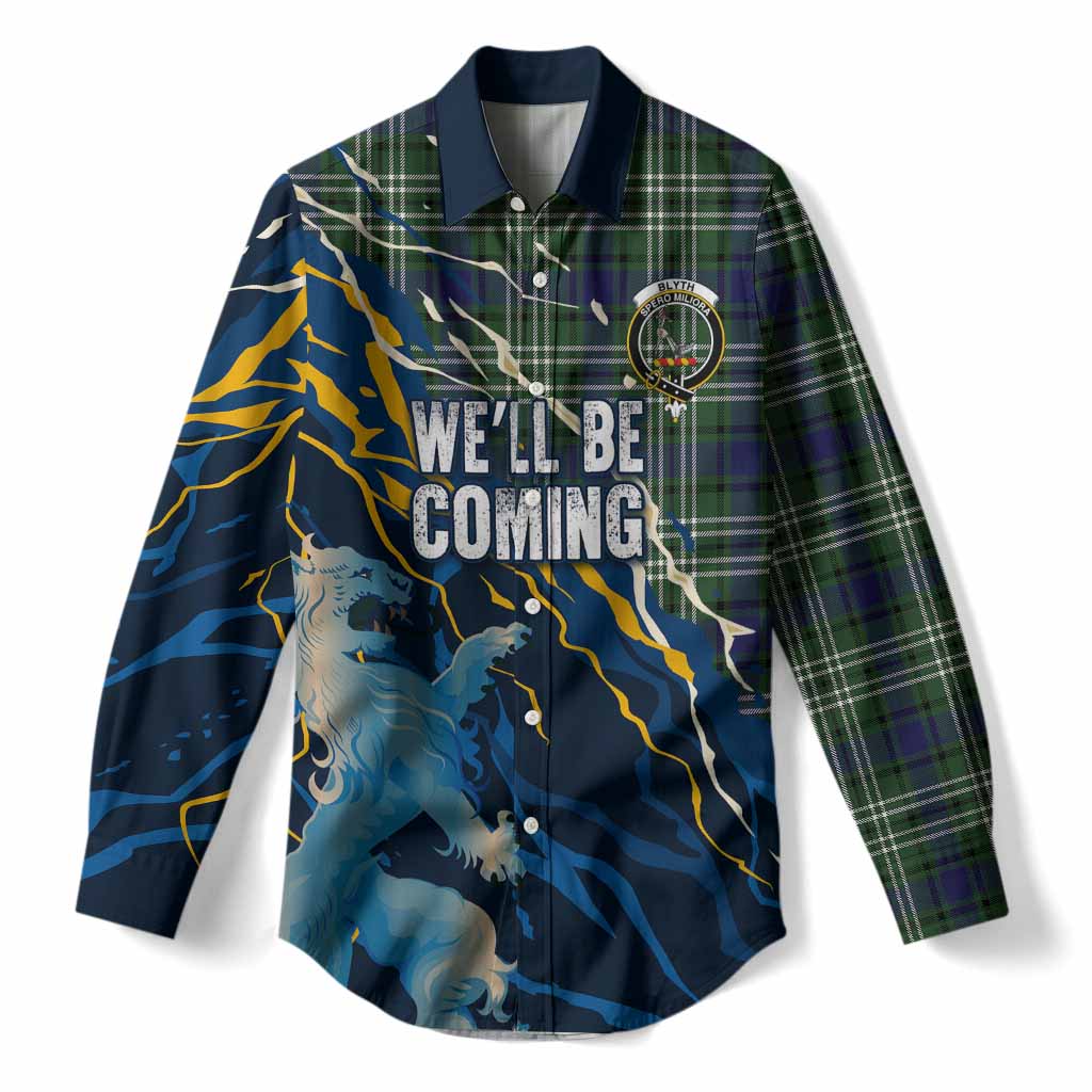 Blyth Scotland Tartan Women Casual Shirt WC2026 Football - We'll Be Coming