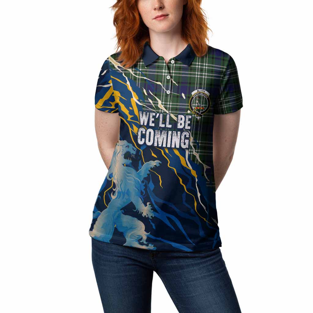 Blyth Scotland Tartan Women Polo Shirt WC2026 Football - We'll Be Coming