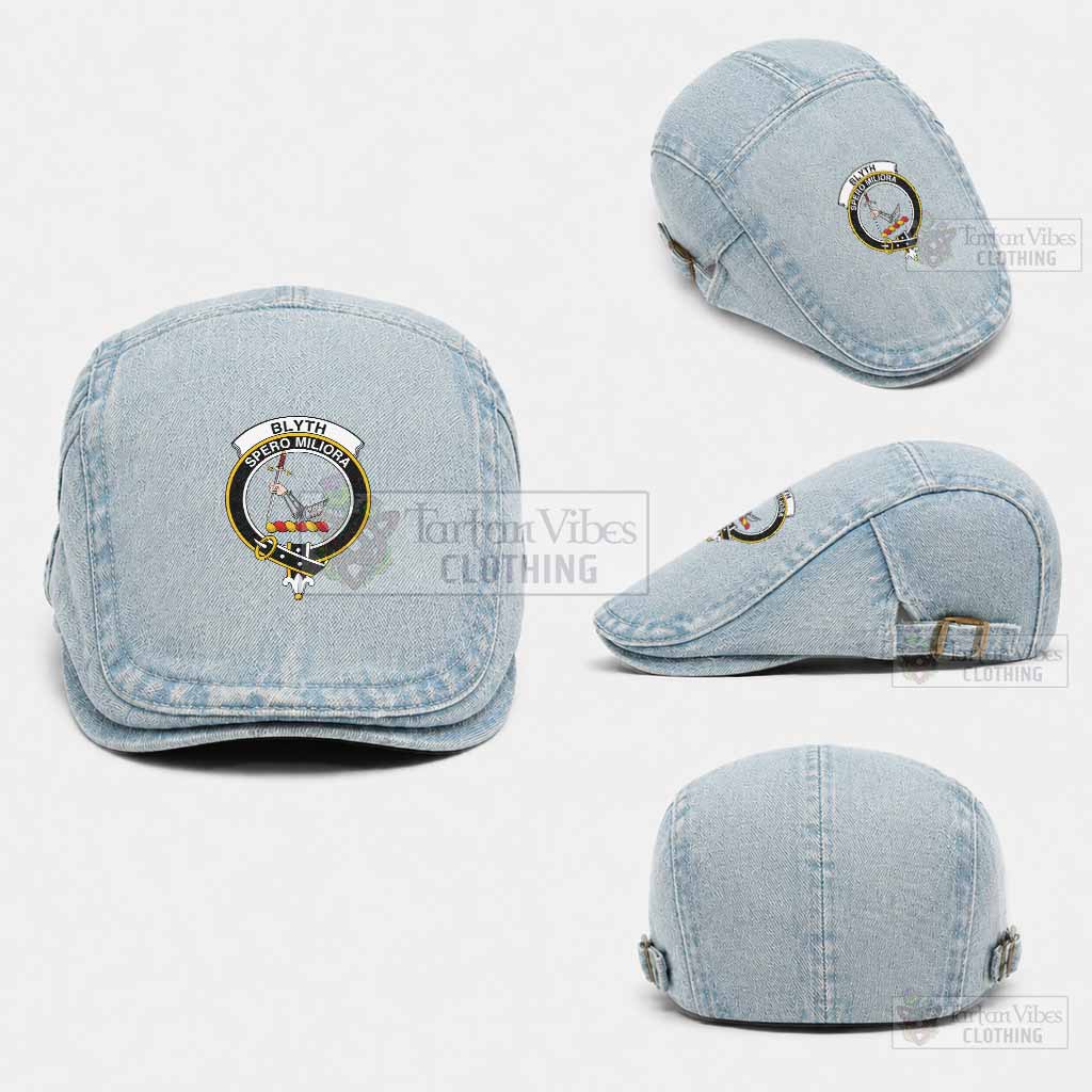 Blyth Scottish Clan Crest Washed Flat Cap - Unisex Jeff Cap