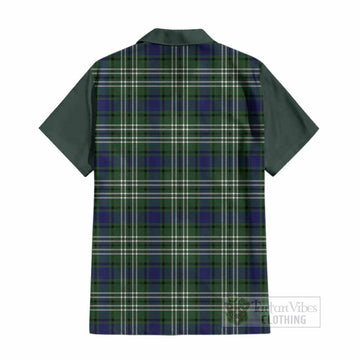 Blyth Tartan Accent Cotton Hawaiian Shirt with Family Crest