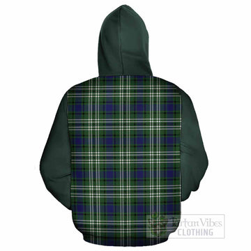 Blyth Tartan Accent Cotton Hoodie with Family Crest