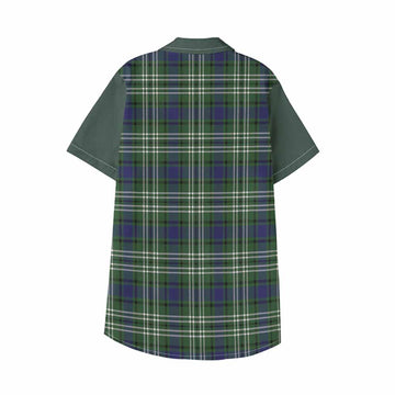 Blyth Tartan Accent Kid Hawaiian Shirt with Family Crest