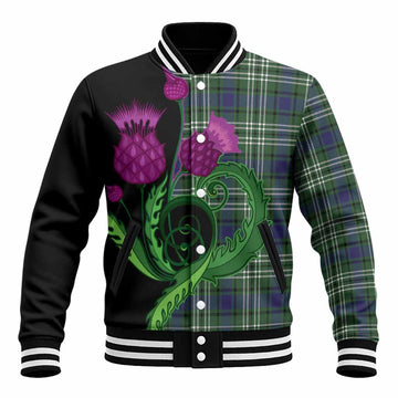Blyth Tartan Baseball Jacket Traditional Scottish Thistle Unisex - Tartan Vibes Clothing