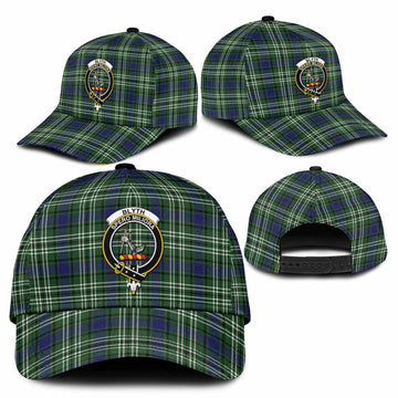 Blyth Tartan Classic Cap with Family Crest