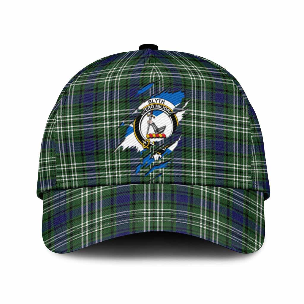 Blyth Tartan Classic Cap with Family Crest In Me Style