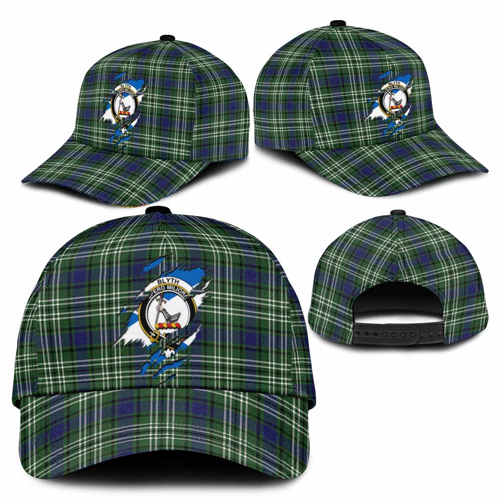 Blyth Tartan Classic Cap with Family Crest In Me Style