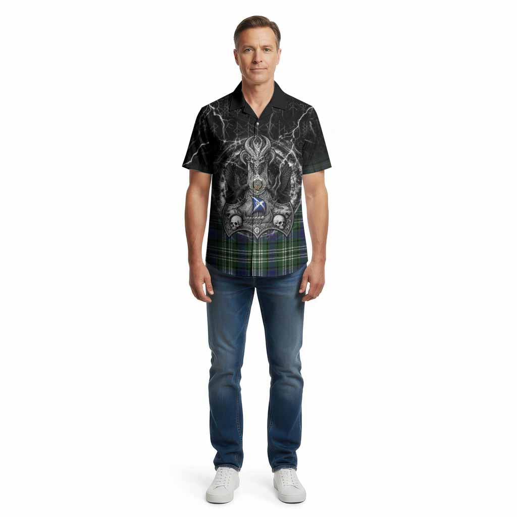 Blyth Tartan Crest Cotton Hawaiian Shirt Celtic Odin's Raven Legacy