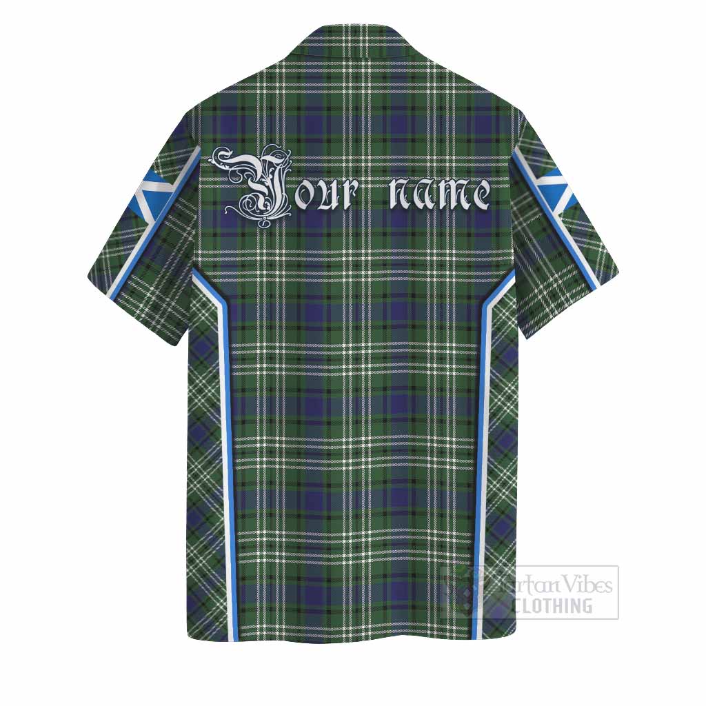 Blyth Tartan Crest Hawaiian Shirt Scotland Coat of Arm Flag Style - Tartan Vibes Clothing