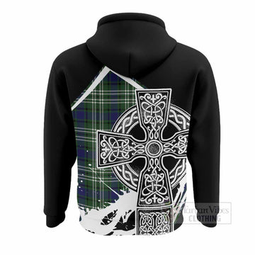 Blyth Tartan Crest Hoodie Scottish Celtic Cross Heritage