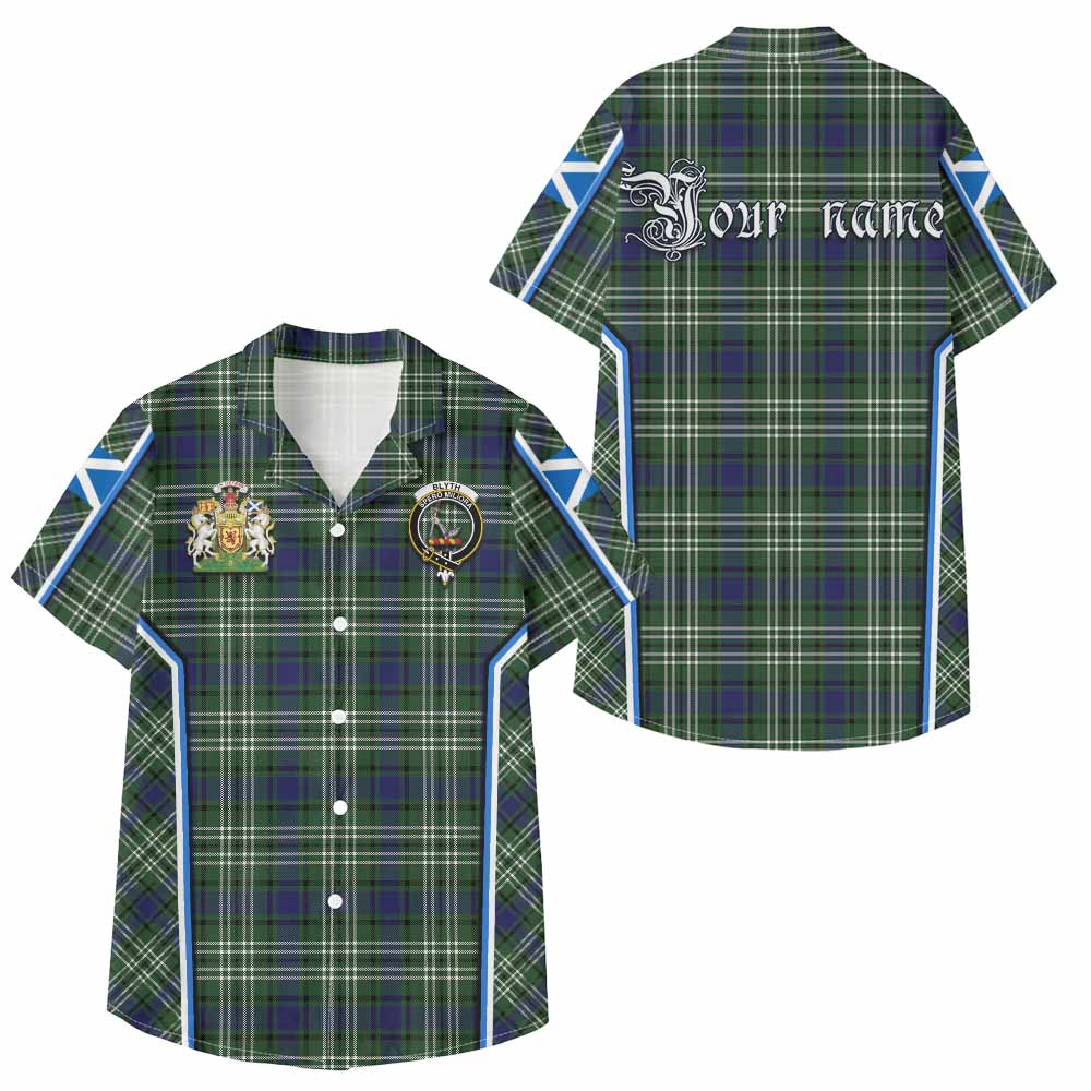 Blyth Tartan Crest Kid Hawaiian Shirt Scotland Coat of Arm Flag Style - Tartan Vibes Clothing