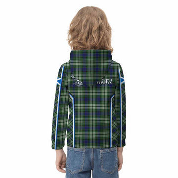 Blyth Tartan Crest Kid Hoodie Scotland Coat of Arm Flag Style - Tartan Vibes Clothing