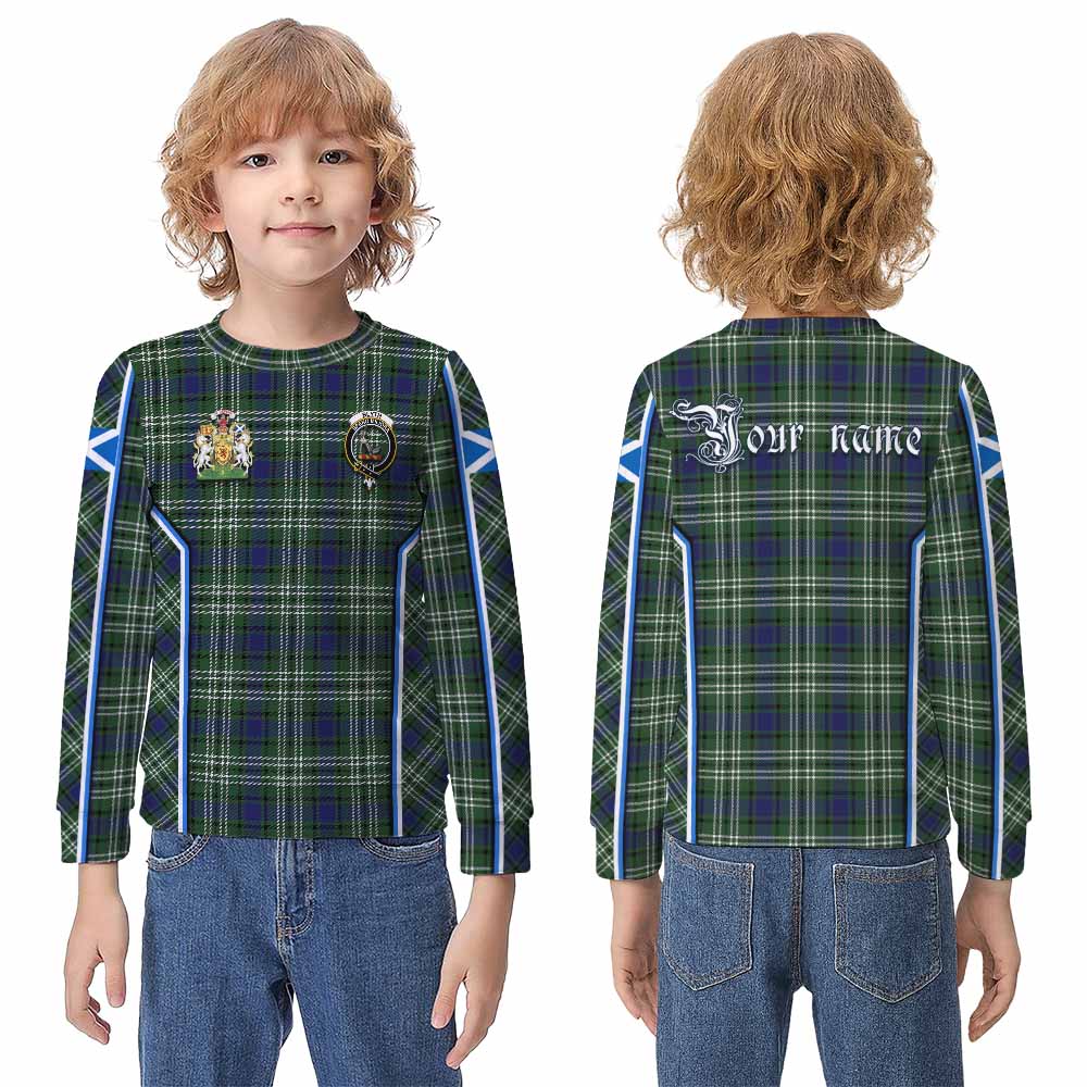 Blyth Tartan Crest Kid Knitted Sweatshirt Scotland Coat of Arm Flag Style - Tartan Vibes Clothing