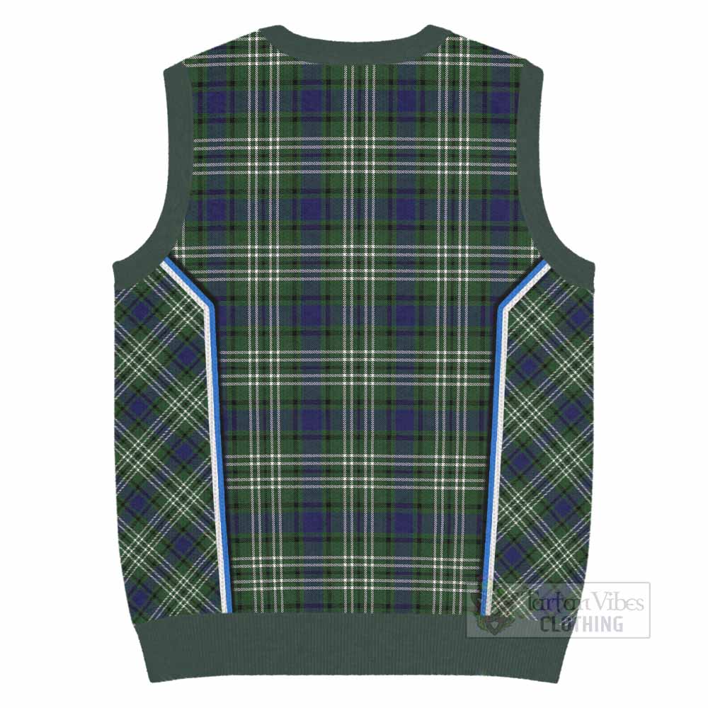 Blyth Tartan Crest Knitted V-Neck Vest Scotland Coat of Arm Flag Style - Tartan Vibes Clothing