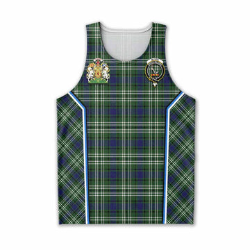 Blyth Tartan Crest Men Tank Top Scotland Coat of Arm Flag Style - Tartan Vibes Clothing