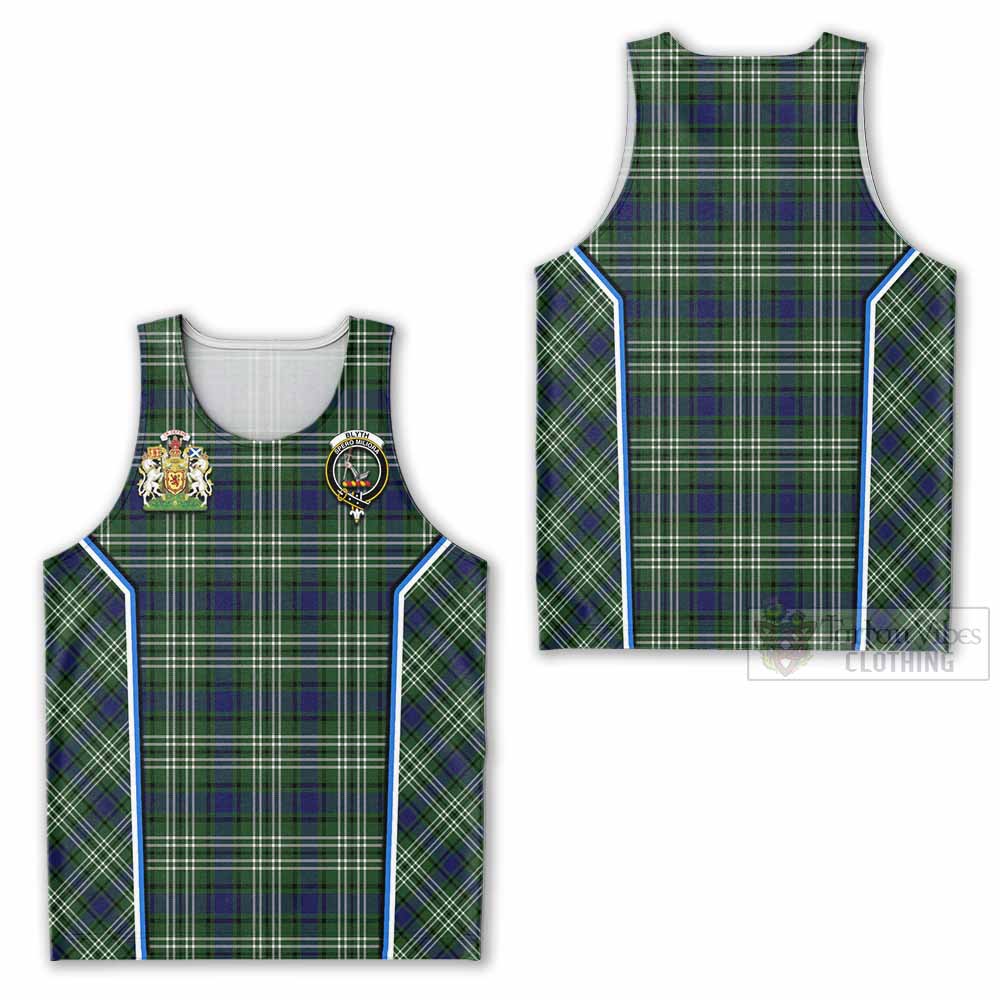 Blyth Tartan Crest Men Tank Top Scotland Coat of Arm Flag Style - Tartan Vibes Clothing