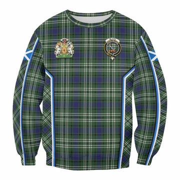 Blyth Tartan Crest Sweatshirt Scotland Coat of Arm Flag Style - Tartan Vibes Clothing