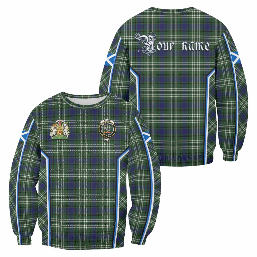Blyth Tartan Crest Sweatshirt Scotland Coat of Arm Flag Style - Tartan Vibes Clothing
