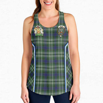 Blyth Tartan Crest Women Racerback Tanks Scotland Coat of Arm Flag Style - Tartan Vibes Clothing