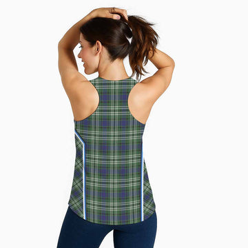 Blyth Tartan Crest Women Racerback Tanks Scotland Coat of Arm Flag Style - Tartan Vibes Clothing