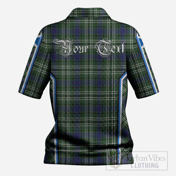 Blyth Tartan Crest Women’s Polo Sweater Top Scotland Coat of Arm Flag Style