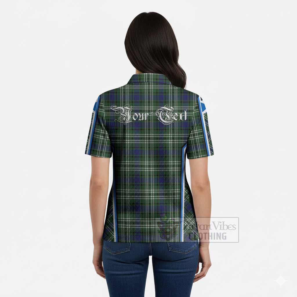 Blyth Tartan Crest Women’s Polo Sweater Top Scotland Coat of Arm Flag Style
